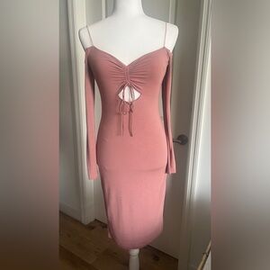 T by Alexander Wang Dusty Rose Long Sleeve Dress
